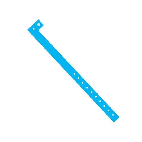 Bsc Preferred 3/4'' x 10'' Day-Glo Blue Plastic Wristbands, 500PK WR120BE - main